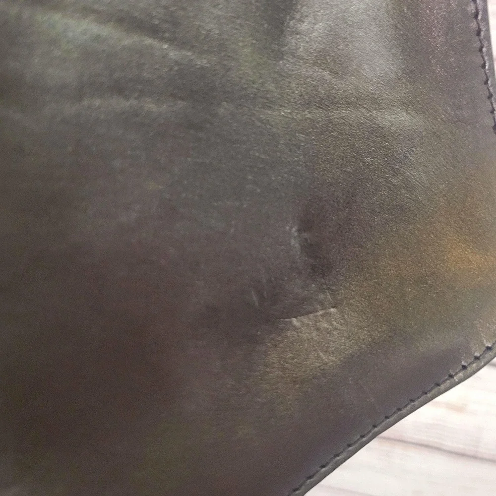 VTG Kouros Handmade Black Leather Crossbody Bag Genuine Greek Cowhide Leather